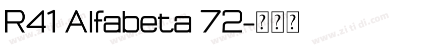 R41 Alfabeta 72字体转换